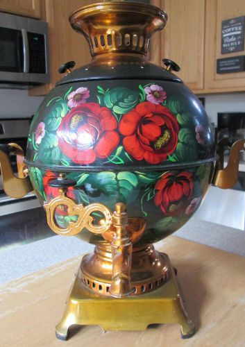 Rare vintage russian electric hot water beverage banquet buffet dispensor copper for sale