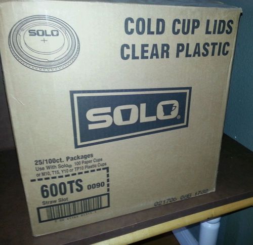 SOLO  600TS Lids CLEAR 2500/Carton NEW!! 10oz.