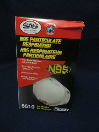 SAS N95 Particulate Respirator N95 Respirateur Particulaire 20 Mask 20 Masques