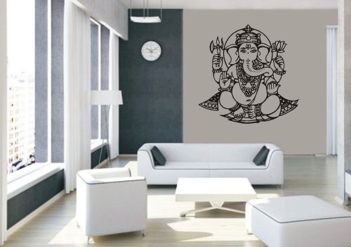 Om Aum Creative Lord Ganpati Bappa Hinduism Vinyl Wall Sticker Decal - 1354