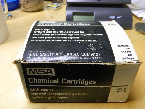 8 MSA 459315 Chemical Respirator Cartridges GMA NIOSH MSHA Organic Vapors