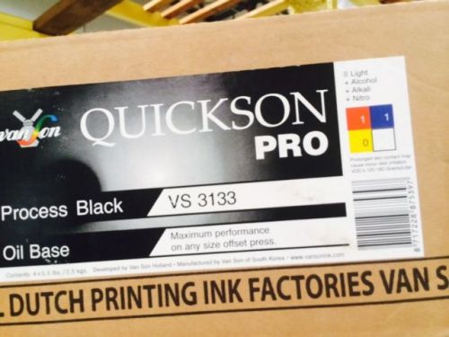 Van Son, Quickson Pro, Offset Printing Ink, Process Black 5.5lb Can  VS 3133