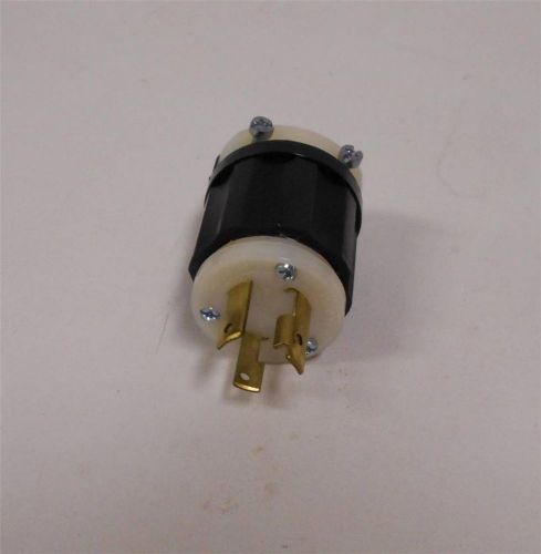 Leviton 2 pole 3 wire grounding locking plug 30 amp 250v #2621 nib n for sale