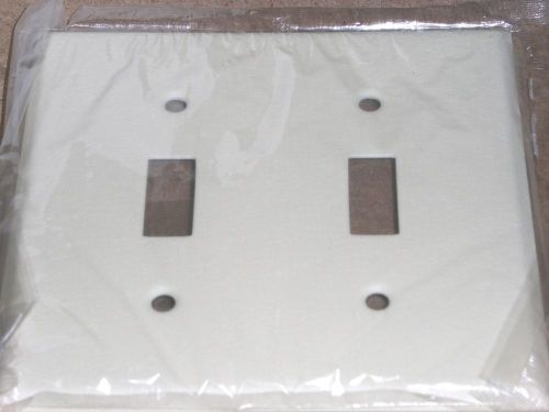 Nos case of 10 ivory metal 2-gang toggle switch cover plates for sale