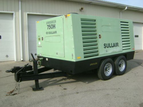 2006 sullair 750h w/ aftercooled air cat diesel 5490 hrs portable air compressor for sale