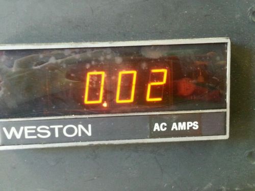 Weston A.C. AMPS electric Digital Meter; Portable. X- long 10&#039;+ Cord; works; USA