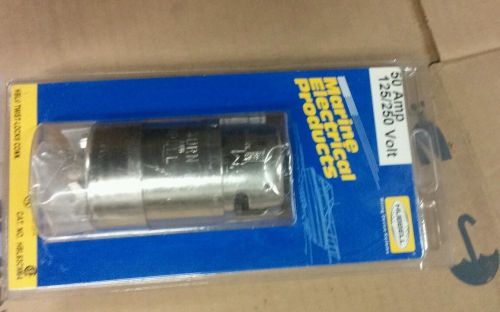 Hubbell hbl63cm64  marine twist-lock connector. 50a 125/250v for sale