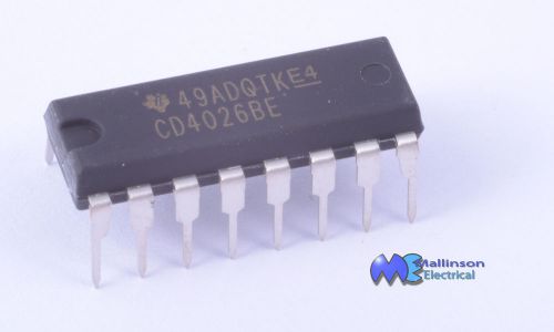 CD4026be Decade Counter IC with 7 segment output