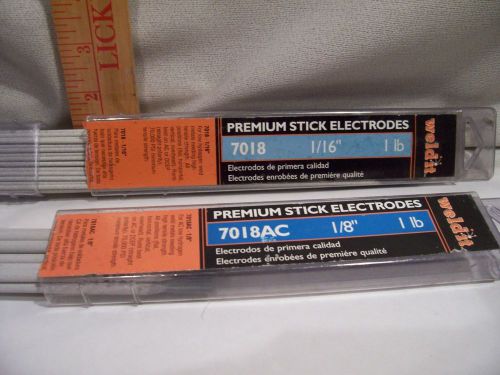 WELD IT PREMIUM STICK ELECTRODES/  AC/DC Welding Rod 1/8 &amp; 1/16 NEAR FULL BOXES