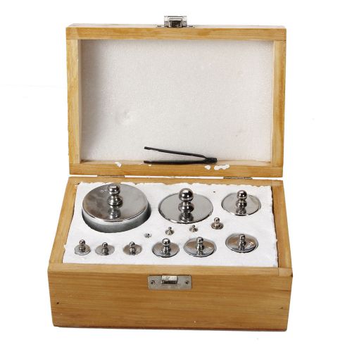 2010g Wooden Box Package Nickel-Plated Steel Balance Calibration Weights