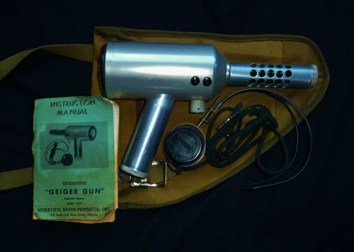 Vintage GEIGER COUNTER GUN SCIENTIFIC RADIO PRODUCTS S101 SUPER RETRO COOL LOOK