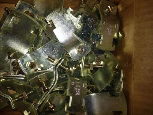 (lot of 30) super strut t&amp;b- 703 1-1/4 universal pipe clamp steel for sale