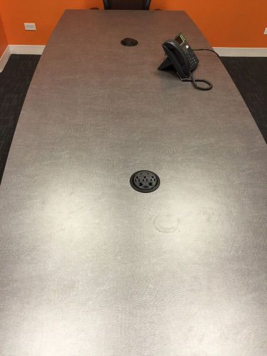 8 Ft. Conference Room Table, 2 Power Modules, Pewter, NYc midtown