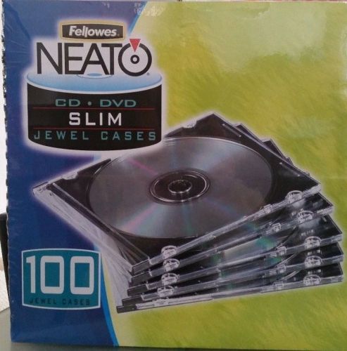 Fellowes Neato CD/DVD Slim Jewel Cases (100 total)