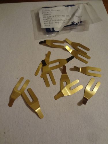 12 NOS brass sheet separators for offset press   P-50114