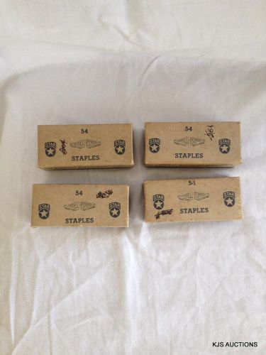 Vtg Lot NOS Boxes Star Chisel Pointed Staples For # 52 Star Pliers15000+Staples