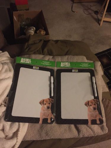 ~ANIMAL PLANET~ DRY ERASE BOARD W/ PUPPY &amp; MARKER~~8 X 12~~VERY CUTE!!! Set Of 2