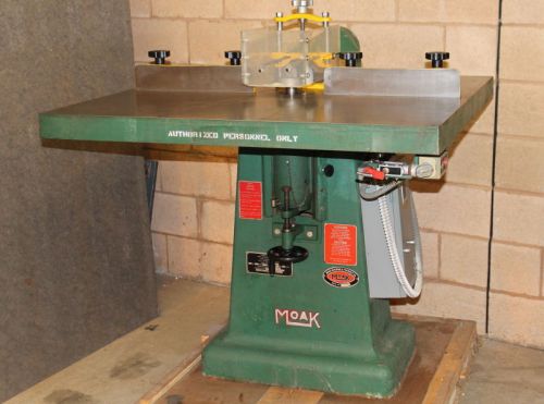 Woodworking shaper, 5 hp, 1&#034; spindle, 40x42&#034;, 7000 rpm, moak #7, excellent for sale