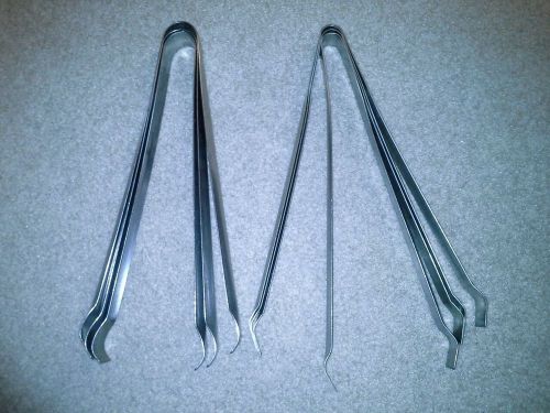 Lot of 7 12&#034;Long Stainless Steel TONGS- 3 of VOLLRATH 47322 &amp; 4 of ABC Pom Tong