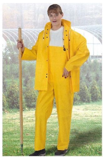 ONGUARD 78017 3-Piece PVC/Nylon/PVC Scrim Tuftex Suit with Detachable Hood, XL