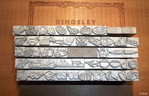 Kingsley Machine - (50) Assorted Emblems - Hot Foil Stamping - on 18pt.