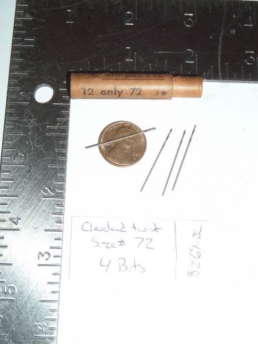Cleveland Twist Drill, 4 pcs #72 Wire Size Drill Bits ((#D269-2c))