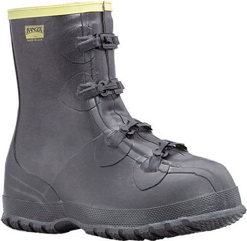 Honeywell safety 7362-9 ranger rubber mens overboot  size-9  black for sale