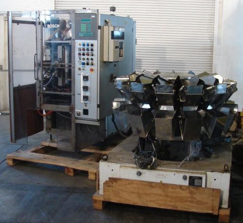 Bosch svb-2500 form fill and seal bagger with 14 head ishida scale for sale