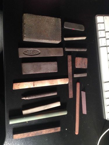 Machinist tools lot 17 sharpening stones norton, etc. lathe mill grinding for sale