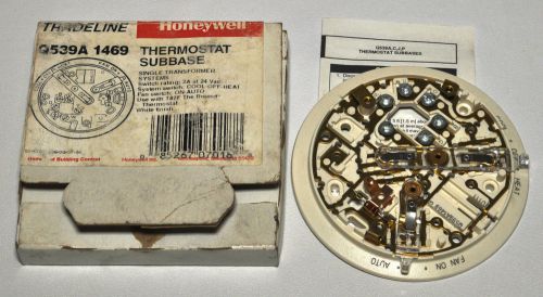 7 Honeywell Q539A1469 Thermostat SubBase for T87F Round White Cool Heat Fan Auto