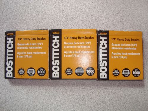 BOSTITCH # SB351/4-1m  1/4 inch staples - Lot of 2 1/2 boxes (2,600 staples)