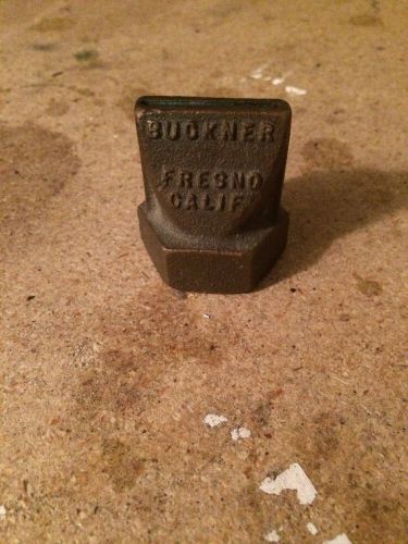 Vintage BUCKNER Solid Brass Hose Nozzle Fresno, Ca.  1-1/4&#034; Threads Golf Course