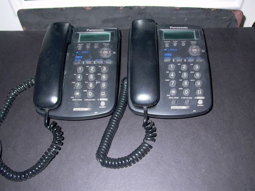 Lot of TWO Panasonic KX-TSC14B 2-Line Business Phones, Excellent Condition
