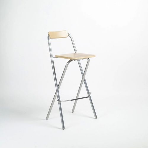 NEW  Two-Packed High Chair Bar Stool Folding Wood Metal Chair GOOD