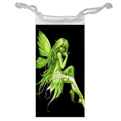 GREEN FAIRY Jewelry Bag or Glasses Cellphone Money for Gifts size 3&#034; x 6&#034; NEW