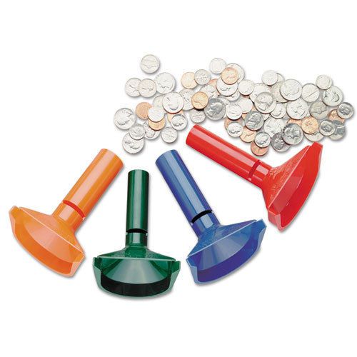MMF STEELMASTER Color-Coded Coin Counting Tubes f/Pennies Through Quarters