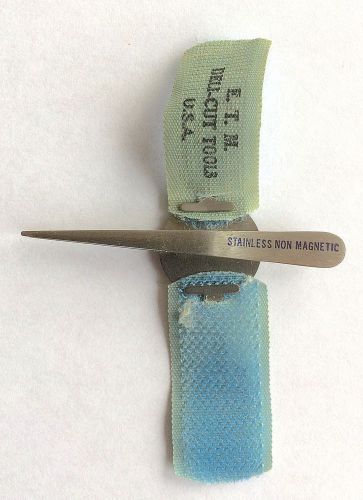 Velcro finger-mounted stainless steel tweezers, by E.T.M. &#034;Deli-cut&#034; tools.