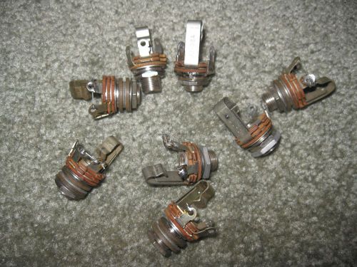 Vintage USED Lot 8 ea 1/4 Jack Switchcraft 3 cond #L12B For Guitars &amp; Amps