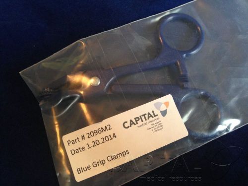 2096M2 Blue Reusable Surgical Drape Clamp, Ribbed Jaws - NEW!