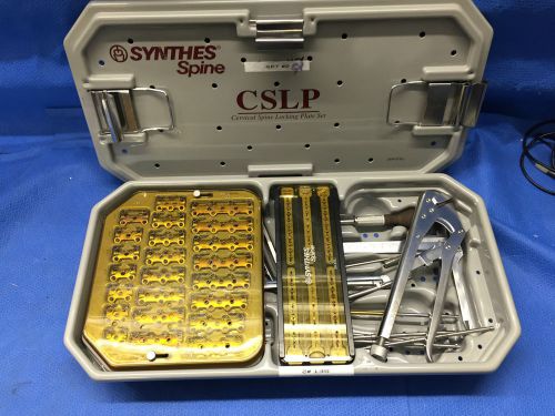 Synthes spine cslp cervical spine locking plate set including plates, screws for sale