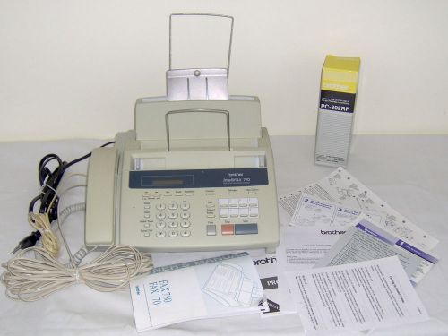 Working Brother Intellifax 770 Fax Machine + New Printing Cartridge + Manuals
