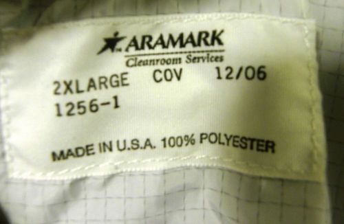 Aramark Polyester Cleanroom Suit Size   XL Coverall Jumpsuits (No Hood)