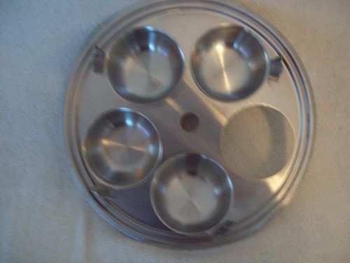 VOLLRATH Vintage Stainless Steel 10&#034; Egg Poacher With 4 Egg Cups.