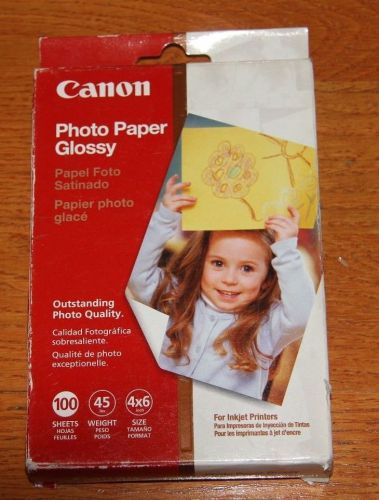 Canon 0775B022 Glossy Photo Paper, 45 lbs., 4 x 6, 100 Sheets / Pack