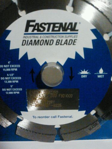 Fastenal 4.5 x .080 Diamond Blade New wet/Dry