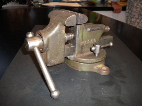 Vintage wesco w250h 2 1/2in bench top swivel base vise for sale