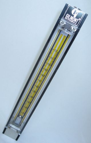 Gilmont 150mm flowmeter 0.1-1.2 l/min. water / h2o, ss, direct read flow meter for sale