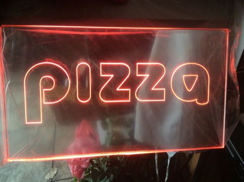 New Neon LIGHTED&#034; PIZZA &#034; WINDOW SIGN
