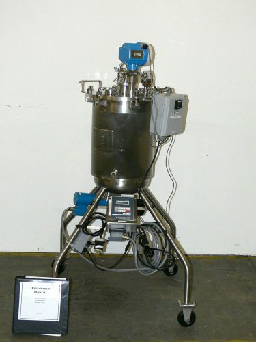 American alloy 30 liter jacketed pressure vessel w/ mixer &amp; more 80 psi mfg 2006 for sale