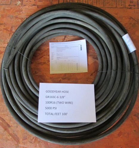 Goodyear Hydraulic Hose 100R16 Two Wire 3/8&#034; 100 Feet 5000 PSI